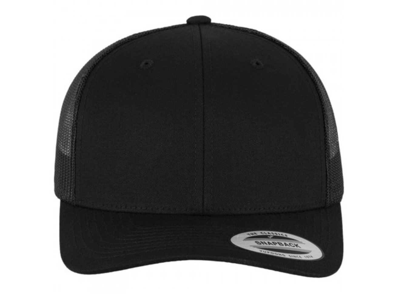 Flexfit Trucker Cap Unisex - Berretto Mimetica Con Retro A Rete, Nero, Taglia Regolabile - 6606C